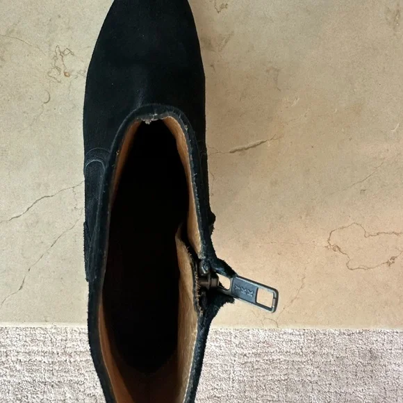 Isabel Marant Dicker Black Suede Leather Ankle Boots, 37/US 7, Good Condition - Picture 6 of 16